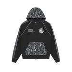 SPACE TRAINING ZIP-THROUGH HOOD - BLACK