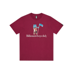 STANDING ASTRO SERIF T-SHIRT - BURGUNDY