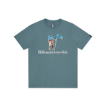 STANDING ASTRO SERIF T-SHIRT - SLATE BLUE