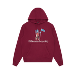 STANDING ASTRO SERIF POPOVER HOOD - BURGUNDY