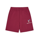 STANDING ASTRO SERIF SWEATSHORTS - BURGUNDY