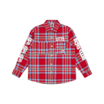 KIDS FLANNEL CHECK SHIRT - RED CHECK