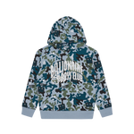 KIDS CAMO ARCH LOGO POPOVER HOOD - BLUE CAMO