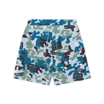 KIDS CAMO SWIM SHORTS - BLUE