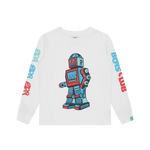 KIDS ROBOT LS T-SHIRT - WHITE