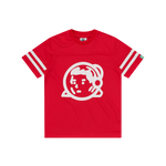 KIDS ASTRO MESH FOOTBALL TOP - RED