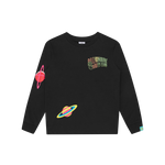 KIDS SPACE CAMO LS T-SHIRT - BLACK