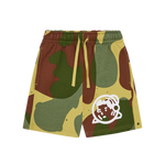 KIDS ALL OVER SPACE CAMO SWEATSHORTS - CAMO