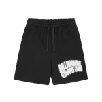 KIDS DISTORTED ARCH LOGO SHORTS - BLACK