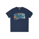 KIDS OVERLAY CAMO FILL ARCH LOGO T-SHIRT - NAVY