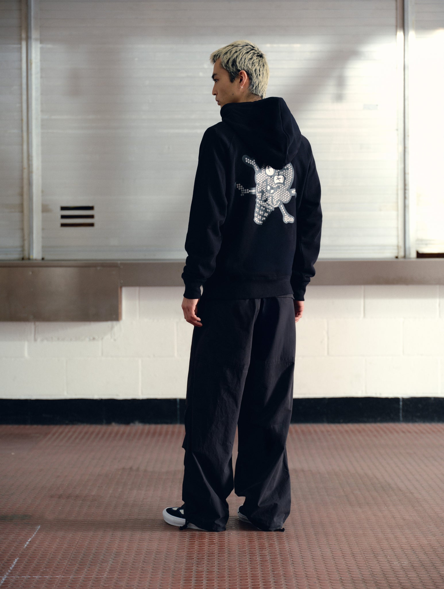 GLITTER RUNNING DOG ZIP THROUGH HOOD - BLACK – Billionaire Boys Club