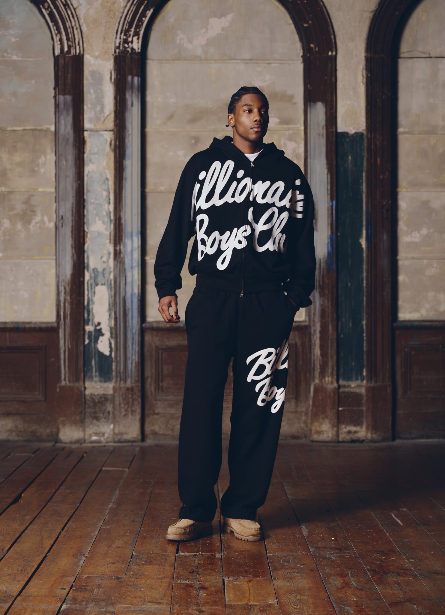 BBC BILLIONAIRE BOYS CLUB EU スウェットパンツ XS LARGE SCRIPT LOGO WIDE LEG SWEATPANTS - BLACK – Billionaire Boys Club