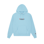 IC SKATEBOARDS EMBROIDERED POPOVER HOOD - BLUE