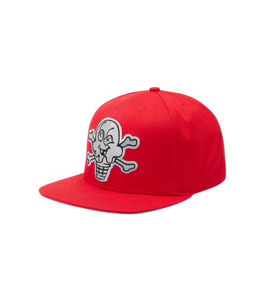 CONES & BONES 6 PANEL CAP - RED