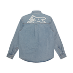 RUNNING DOG DENIM SHIRT - HEAVY WASH BLUE