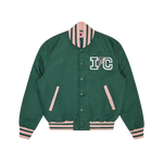 IC CLASSIC SATIN VARSITY JACKET - GREEN