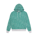 TEXT PRINT POPOVER HOOD - GREEN