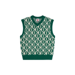 MONOGRAM KNITTED VEST - GREEN