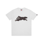 WOODGRAIN RUNNING DOG T-SHIRT - WHITE