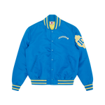 SATIN VARSITY JACKET - BLUE