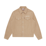 FLEECE TRUCKER JACKET - BEIGE