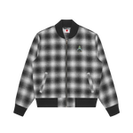 PLAID BOMBER JACKET - GREY CHECK