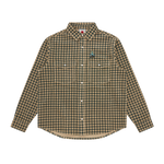 PRINTED CHECK SHIRT - GREEN/BROWN CHECK