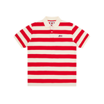 RUNNING DOG STRIPED POLO - RED STRIPE