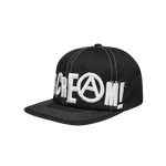 ANARCHY WRAP AROUND FLAT BRIM CAP - BLACK