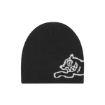 RUNNING DOG BEANIE - BLACK