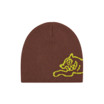 RUNNING DOG BEANIE - BROWN