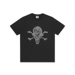 RHINESTONE CONES & BONES T-SHIRT - BLACK