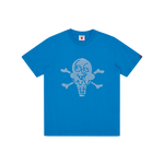 RHINESTONE CONES & BONES T-SHIRT - BLUE