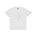 RHINESTONE CONES & BONES T-SHIRT - WHITE