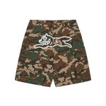 RUNNING DOG WOODLAND CAMO CARGO SHORTS - MULTI