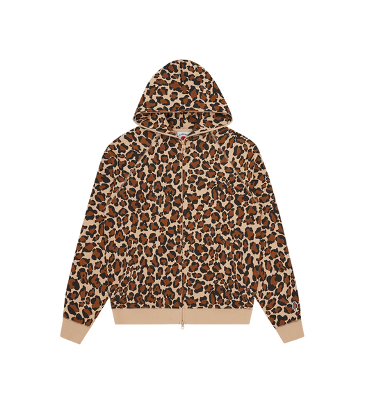 LEOPARD PRINT ZIP THROUGH HOOD - LEOPARD PRINT – Billionaire Boys Club