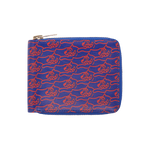 RUNNING DOG LEATHER WALLET - BLUE/RED