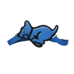 RUNNING PUPPY LEATHER SHOULDER BAG - BLUE