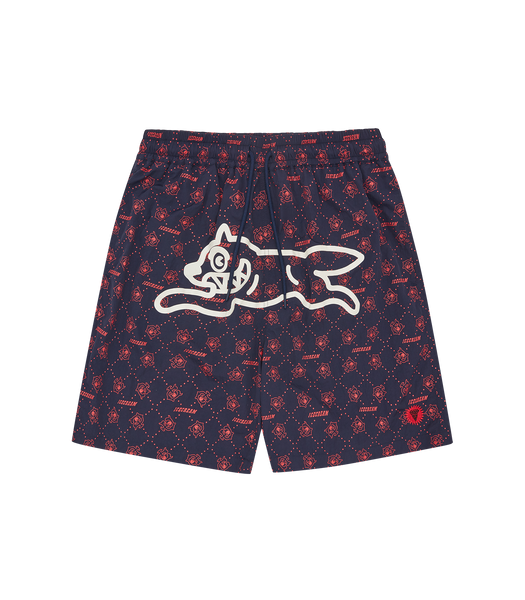 MONOGRAM RUNNING DOG SWIM SHORTS - NAVY/RED – Billionaire Boys Club