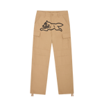 SPRAY PAINT RUNNING DOG CARGO PANTS - TAN