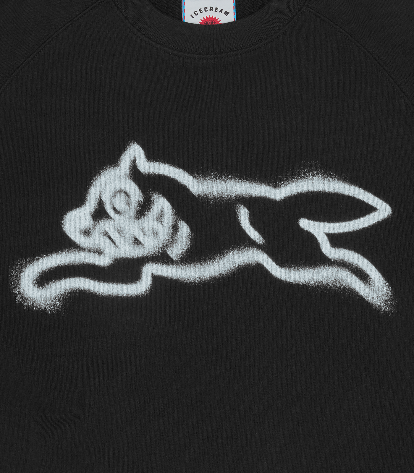 SPRAY PAINT RUNNING DOG CREWNECK - BLACK – Billionaire Boys Club SPRAY PAINT RUNNING DOG CREWNECK - BLACK – Billionaire Boys Club