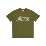 SPRAY PAINT RUNNING DOG T-SHIRT - GREEN