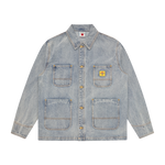 CONES & BONES DENIM CHORE JACKET - LIGHT WASH BLUE
