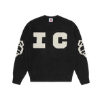 RUNNING DOG KNITTED CREWNECK - BLACK