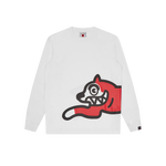 JUMBO RUNNING DOG LS T-SHIRT - WHITE