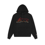 CRYSTAL RUNNING DOG POPOVER HOOD - BLACK