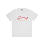 CRYSTAL RUNNING DOG T-SHIRT - WHITE