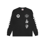 MULTI LOGO L/S T-SHIRT - BLACK