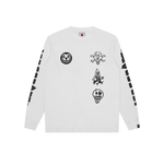 MULTI LOGO L/S T-SHIRT - WHITE