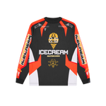 MOTORCYCLE L/S T-SHIRT - RED/BLACK